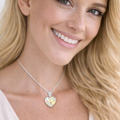 necklace with a heart-shaped pendant