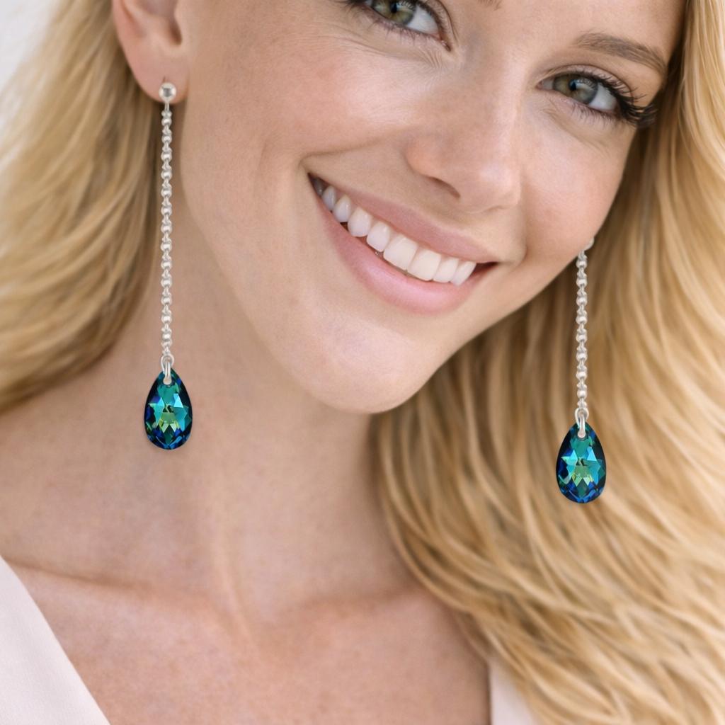 blue teardrop earrings