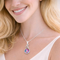 Silver Angel Wing Pendant Necklace
