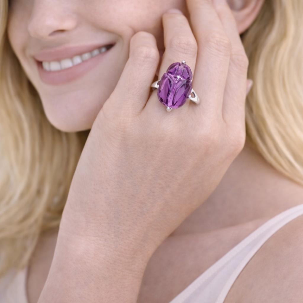 purple gemstone ring