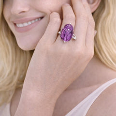 purple gemstone ring