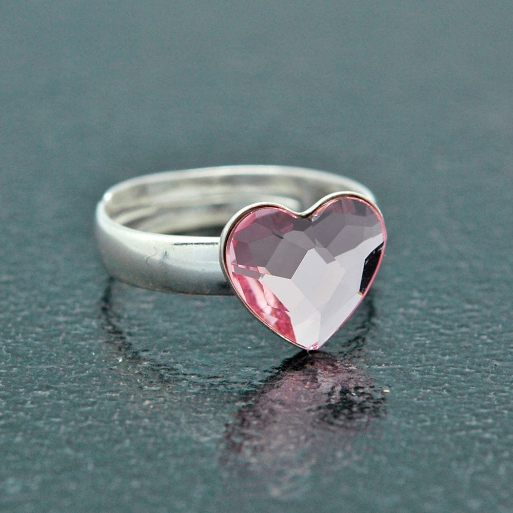 Silver Heart Rosaline Ring