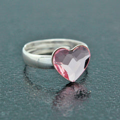 Silver Heart Rosaline Ring