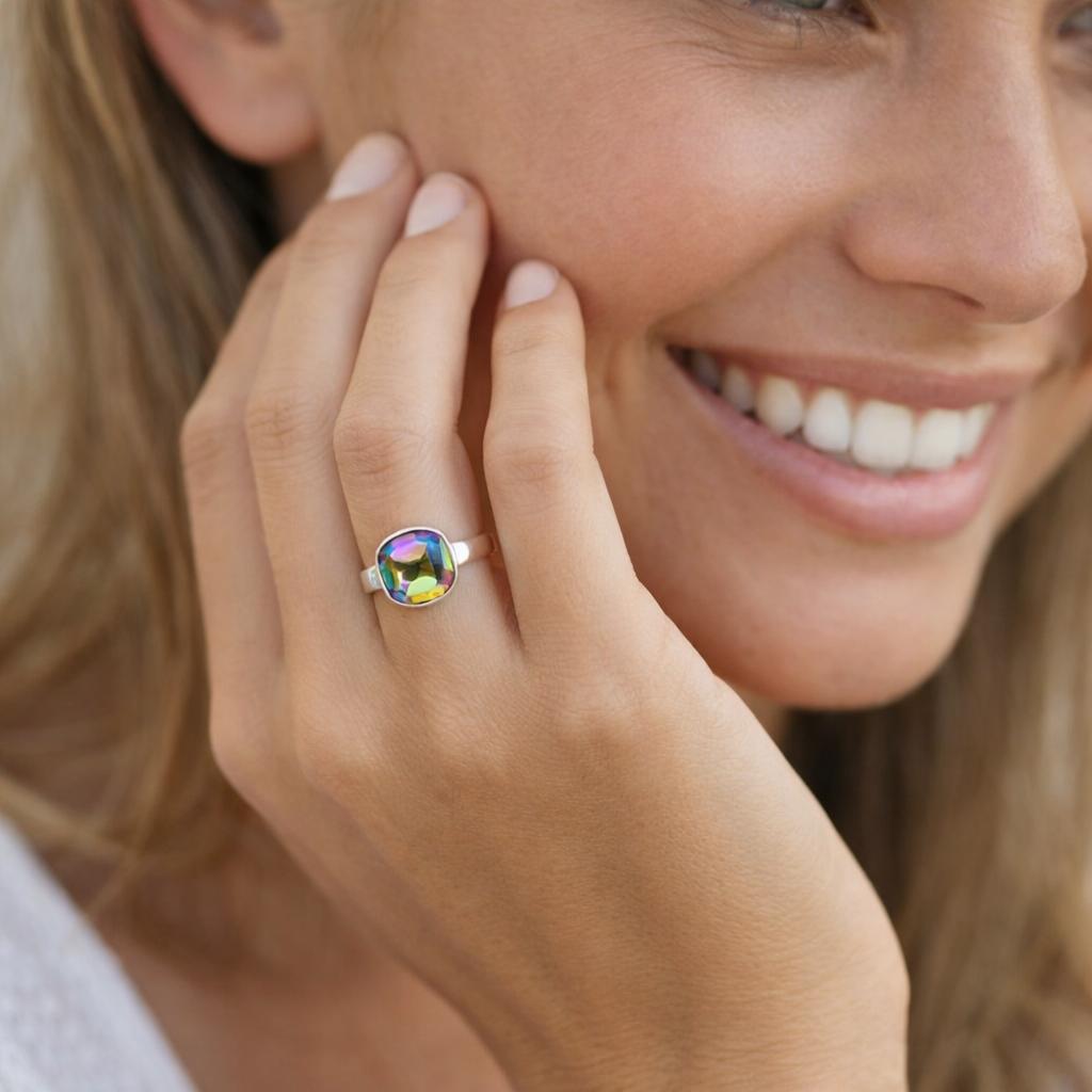 colorful gemstone ring