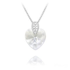 Silver Heart Rhodium Necklace for Women
