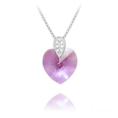 Silver Heart Rhodium Necklace for Women