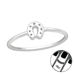 Silver Horseshoe Midi Ring
