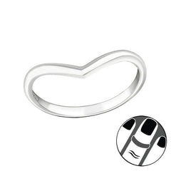 Silver Heart Midi Ring
