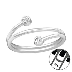 Silver Twisted Midi Ring