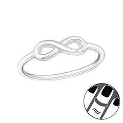 Silver Infinity Midi Ring