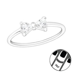 Silver Bow Midi Ring