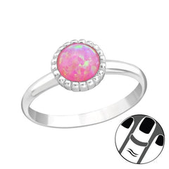 Silver Bubble Gem Midi Ring