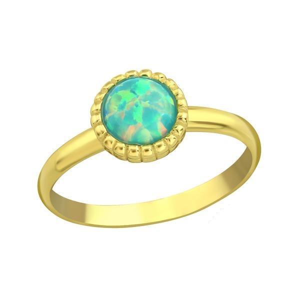 Gold plated Moon Yellow Midi Ring