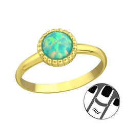 Gold plated Moon Yellow Midi Ring