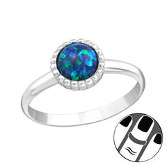 Silver Peacock Midi Ring