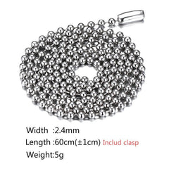 Stainless Steel Ball Chain Necklace