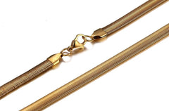 Stainless Steel Gold Necklace Mens