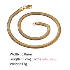 Stainless Steel Gold Necklace Mens