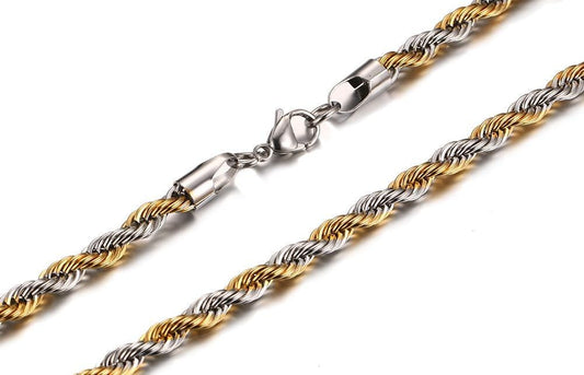 Stainless Steel Rope Chain Necklace