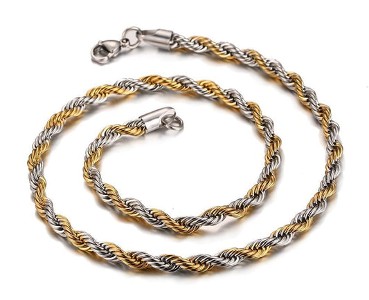 Stainless Steel Rope Chain Necklace