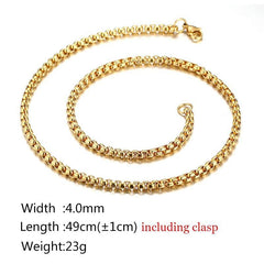 Stainless Steel Gold Chain Necklace