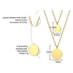 Stainless Steel Gold Multi Layer Necklace