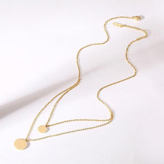 Stainless Steel Gold Multi Layer Necklace