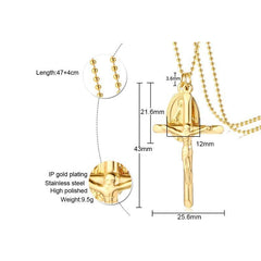 Stainless Steel Virgin Mary Cross Necklace For Women