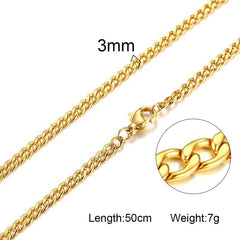 Stainless Steel Gold Chain Necklace