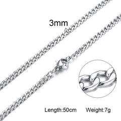 Stainless Steel Silver Chain Necklace