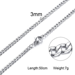 Stainless Steel Silver Chain Necklace