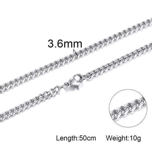 Stainless Steel Cuban Chain Necklace