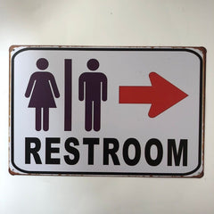Rest Room Tin Sign Poster