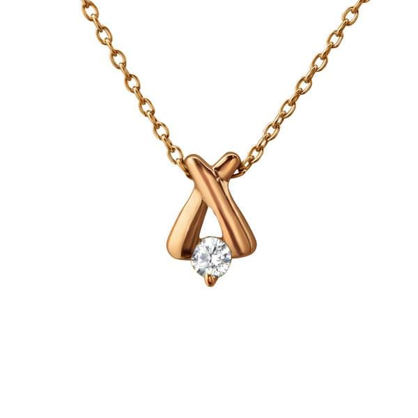 Silver Rose Gold Cross Necklace