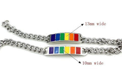 Stainless Steel Chain Rainbow Bracelet