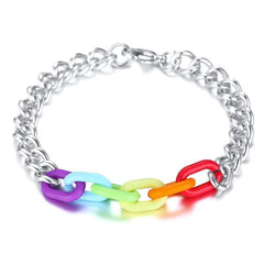 Stainless Steel Rainbow Bracelet