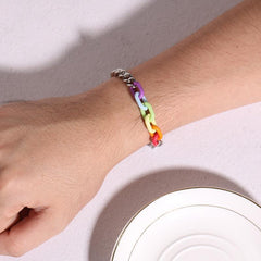 Stainless Steel Rainbow Bracelet