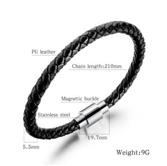 Mens Leather Cuff Bracelet