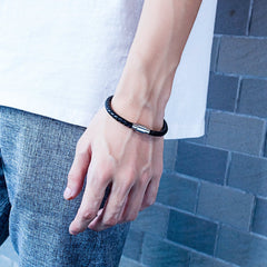 Mens Leather Cuff Bracelet