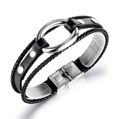 Personalized Men's Leather Bracelet