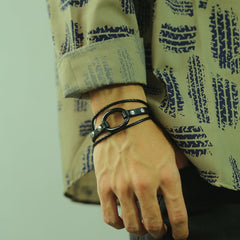 Personalized Men's Leather Bracelet