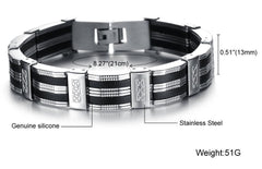 Stainless Steel Silicone Bracelet
