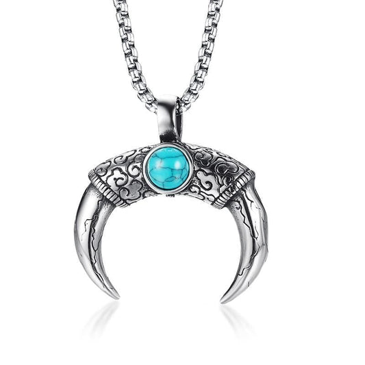 Stainless Steel Mens Horn Necklaces