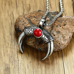 Stainless Steel Mens Horn Necklaces
