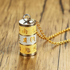 Stainless Steel Gold Plated Buddhism Pendant