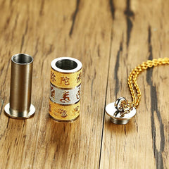 Stainless Steel Gold Plated Buddhism Pendant