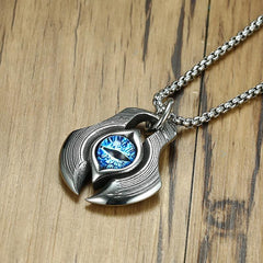 Stainless Steel Eye Neckalce Mens