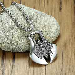 Stainless Steel Eye Neckalce Mens