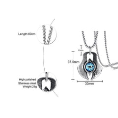 Stainless Steel Eye Neckalce Mens