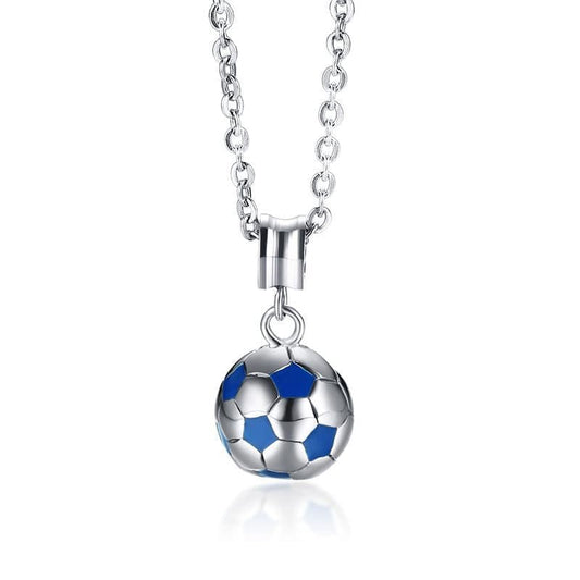 Stainless Steel Womens Football Necklace
